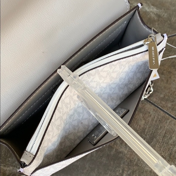 Michael Kors Rose Bright White SM Crossbody - Picture 14 of 16